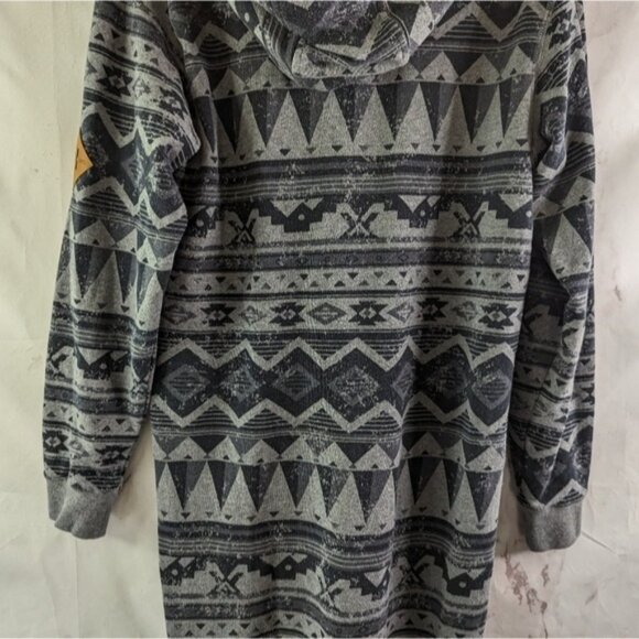 Kavu One Piece Size XXS Gray Sweatshirt Pajama Hoodie Jumpsuit Ernesto Geometric - Picture 8 of 13